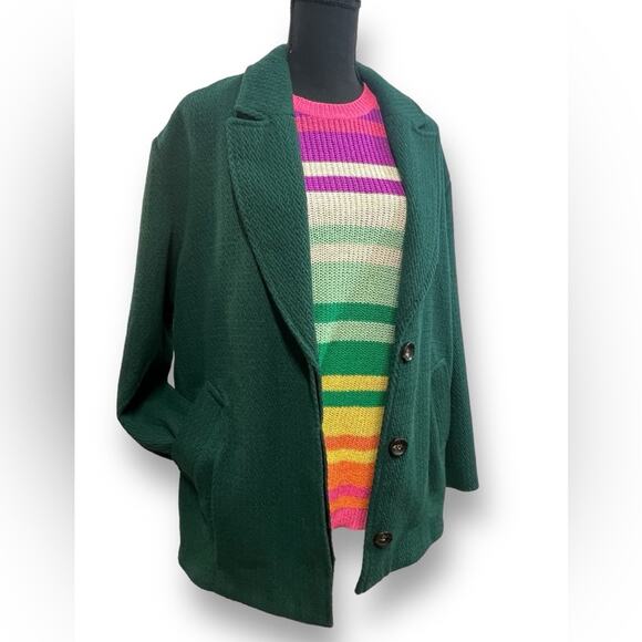 FOREVER 21 🎄Kelly Green oversized jacket unlined NEW WITH TAGS SZ 8 - Picture 10 of 12